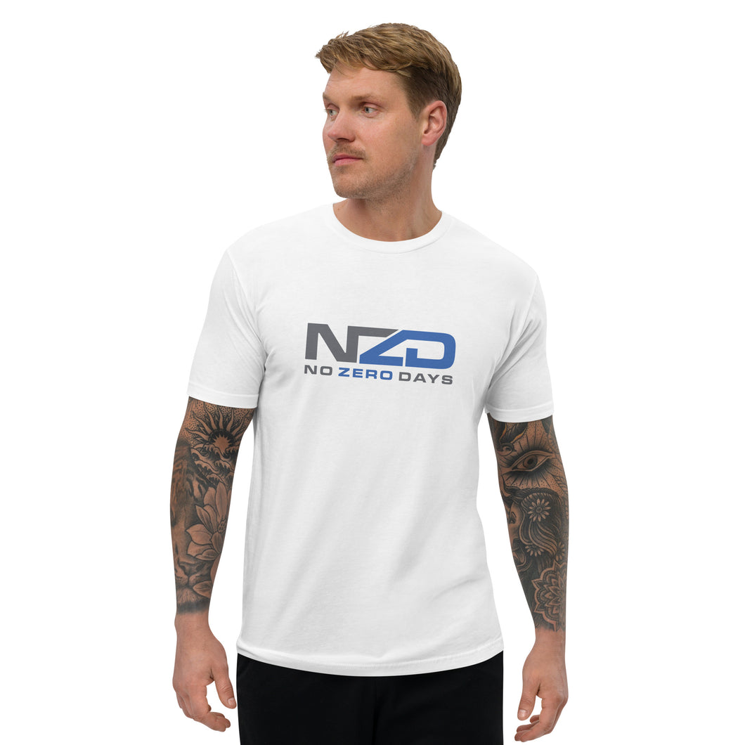 NZD White Black and Blue Short Sleeve T-shirt