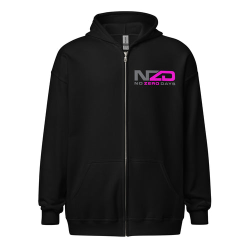 NZD Pink Grey Unisex heavy blend zip hoodie