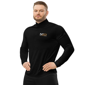 NZD Quarter zip pullover Brown/White
