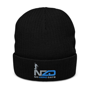 NZD Backcountry Black Recycled cuffed beanie