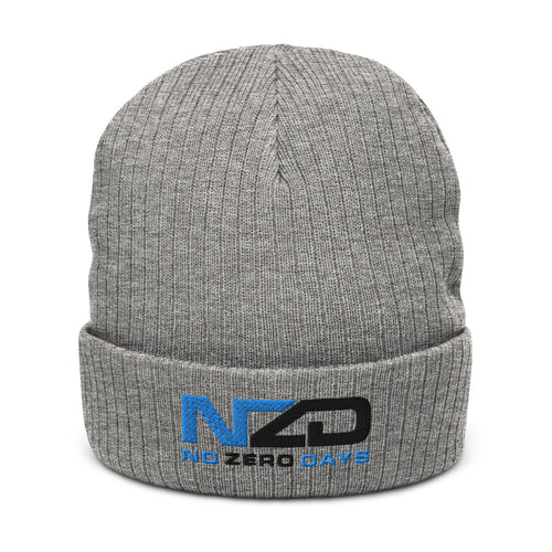 NZD Grey Recycled cuffed beanie