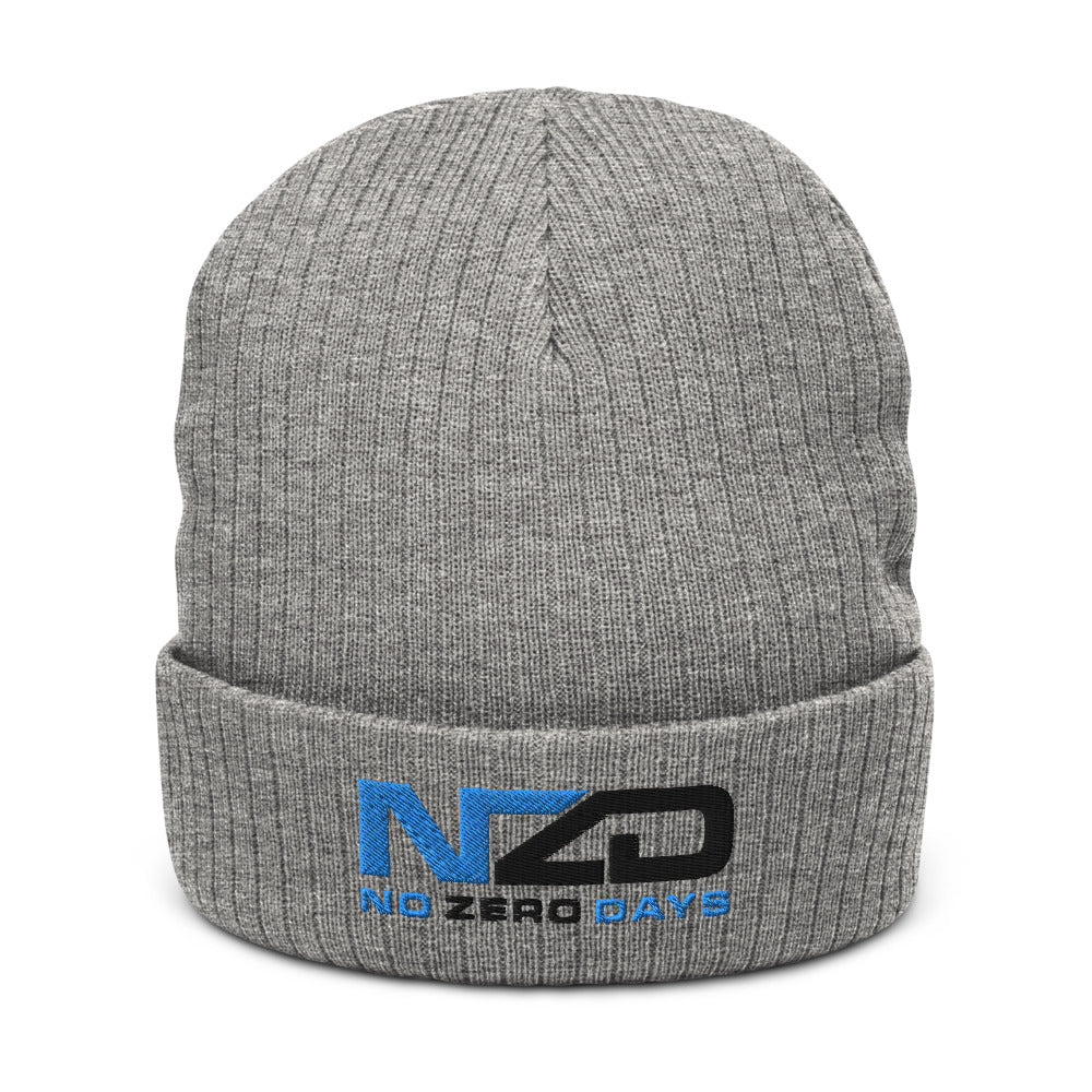 NZD Grey Recycled cuffed beanie