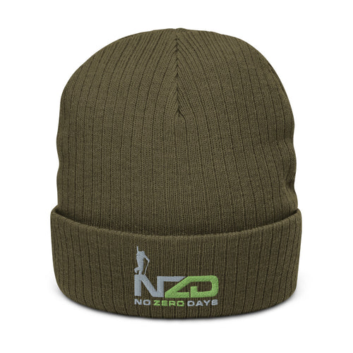 NZD Backcountry Olive Recycled cuffed beanie