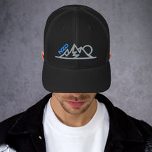 Load image into Gallery viewer, NZD James Gang Trucker Cap Black/Blue/Grey