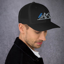 Load image into Gallery viewer, NZD James Gang Trucker Cap Black/Blue/Grey
