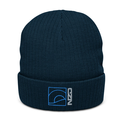 NZD Mtn Luv Ribbed knit beanie Blue/Grey