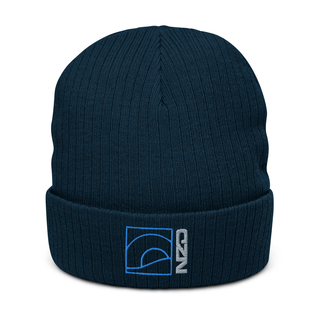 NZD Mtn Luv Ribbed knit beanie Blue/Grey